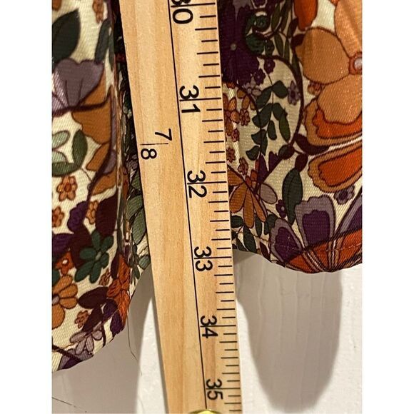 NWOT Suncoo Paris Chama Floral 70’s Inspired Bohemian Lined Swing Dress Size XS - Picture 14 of 16